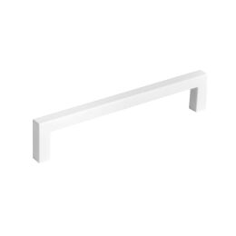 Rechte greep  mat wit leverbaar in 5 boorafstanden