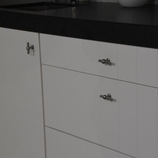 Bolderknop glimmend chroom