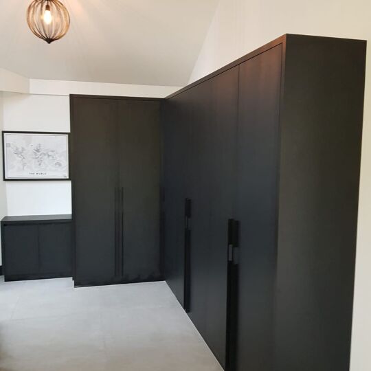 Greep recht a-sym 8x160/1120x1150mm Mat zwart