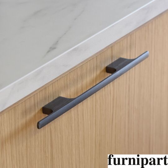 Greep Tau 10x160x286mm Messing geborsteld