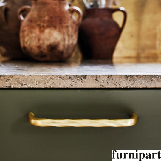 Greep twisted 12x160x172mm Antraciet geborsteld