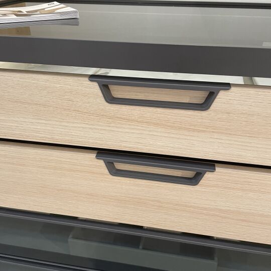 Infrees greep ovaal 35x144x188mm Antraciet