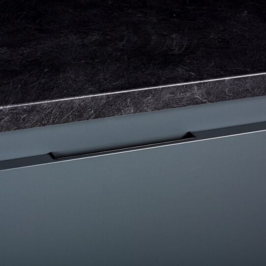 Infreesgreep achter 15x128x180mm mat zwart