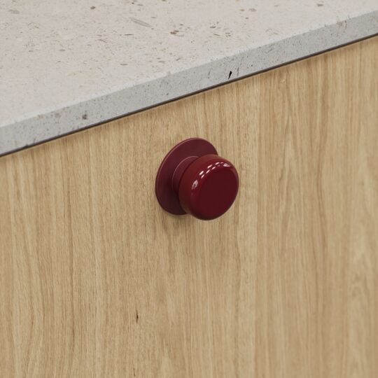 Knop Colette 16mm x Ø50mm H-30mm Rood