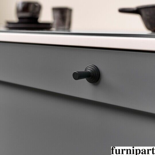 Knop Move Ø-22mm H-30mm Oud zwart