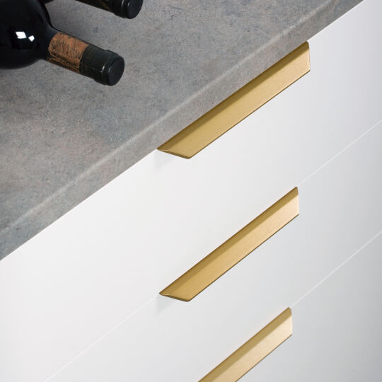 Profiel greep facet mat messing​