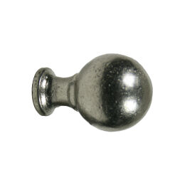 Bolknop 28mm oud zilver
