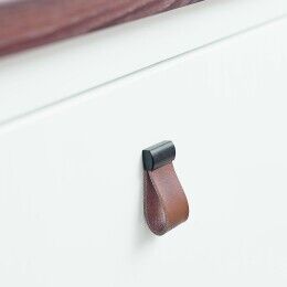  Deluxe 31x16x57mm Mat zwart / Cognac bruin