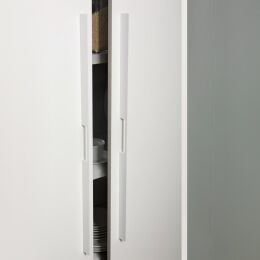 Greep recht a-sym 8x160/1120x1150mm wit