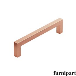 Greep square 10x128x138mm aluminium rood koper geborsteld