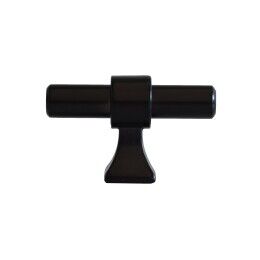 Knop 10X28X50mm mat zwart