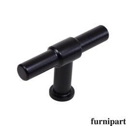 Knop Knot 75mm H-44mm mat zwart