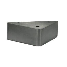Meubelpoot 60mm aluminium geborsteld plaat