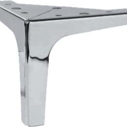 Meubelpoot H-120mm gepolijst plaat