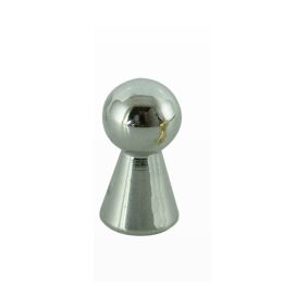 Pion knop 12mm gl.chroom