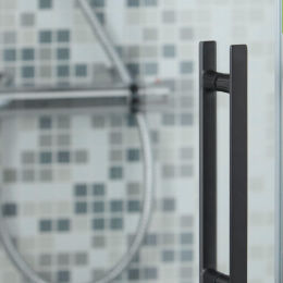 Platte deur greep 15X160X224mm 15X320X382  Mat zwart SET