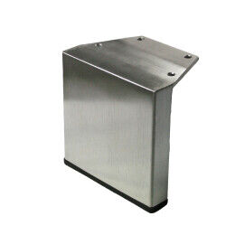 Platte poot 100x20mm  RVS geborsteld