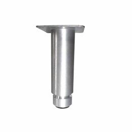 Ronde poot met ril Ø 40mm H-190mm alu m. plaat verstelbaar