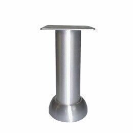 Ronde poot Ø 35 met plaat aluminium verstelbaar