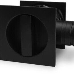 Slot enkelzijdig opening vierkant mat zwart