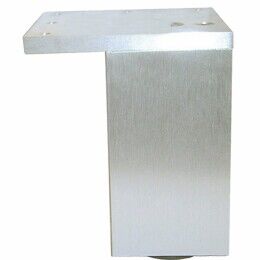 Vierkante poot 60x60mm H-150mm alu met plaat verstelbaar