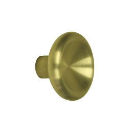 Vulcan knop 35mm messing gedraaid onbehandeld