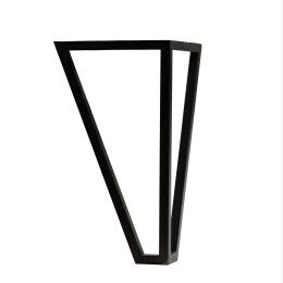 Wire poot driehoek 130mm met plaat mat zwart