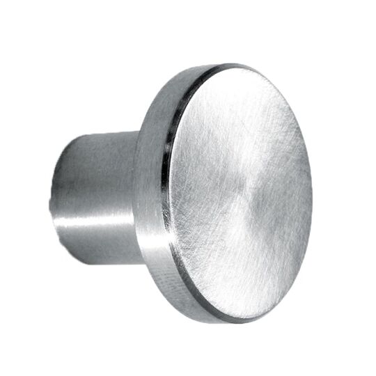 Ciss platte ronde knop RVS