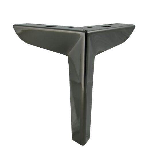 Design hoekpoot 165mm zwart nikkel