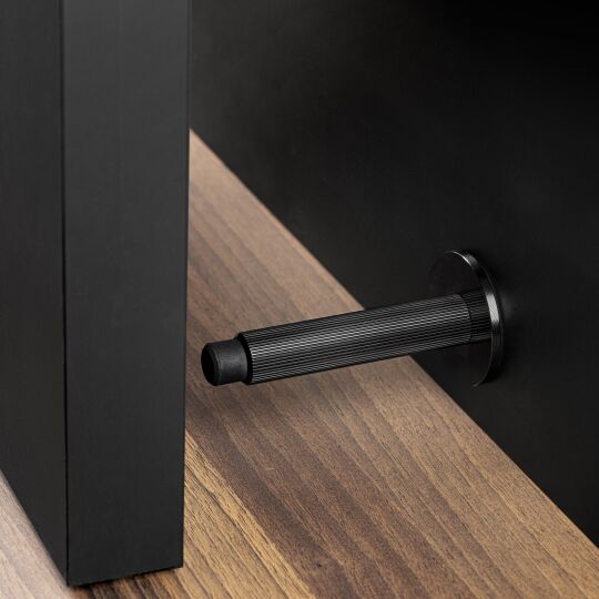 Deurstopper Arpa wall Ø-19mm L-100mm Mat zwart geborsteld