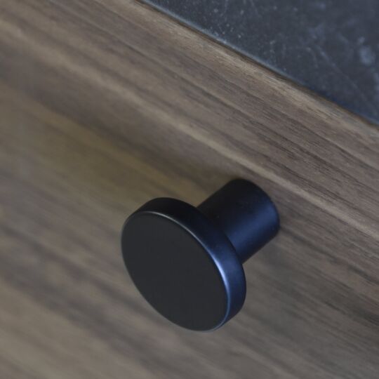 Dial ronde knop 28mm H-25mm mat zwart