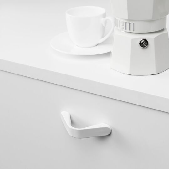 Greep Dropp mat wit  leverbaar in 2 lengte maten