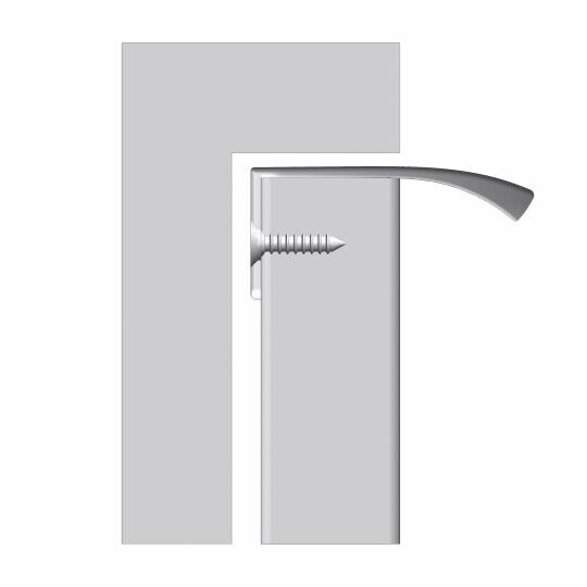 Greep Edge Straight 200mm Warm grijs gecoat