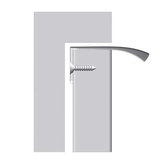 Greep Edge Straight  Antraciet geborsteld  leverbaar in 3 lengte maten