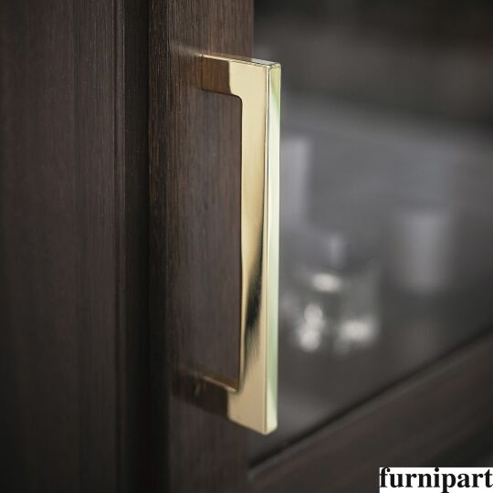 Greep flat zwart  leverbaar in 4 boorafstanden