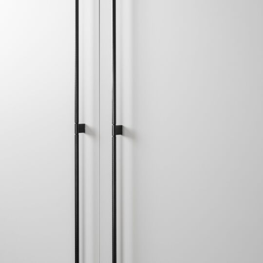 Greep Point 14mm Gun metal geborsteld  leverbaar in 3 lengte maten