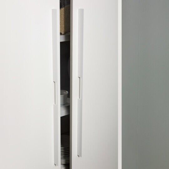 Greep recht a-sym 8x160/1120x1150mm wit