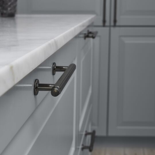 taupe keuken handgreep brons