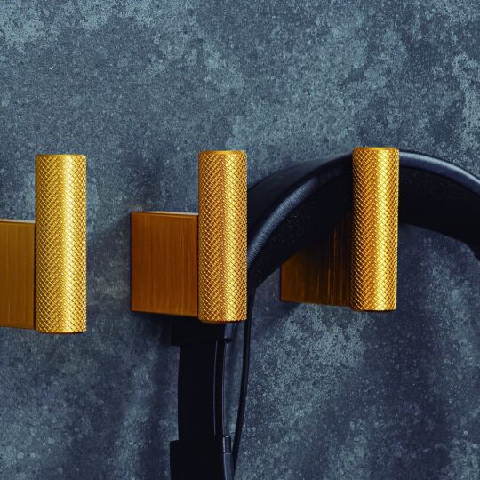 Haak Graf messing geborsteld Ø-14mm H-50mm