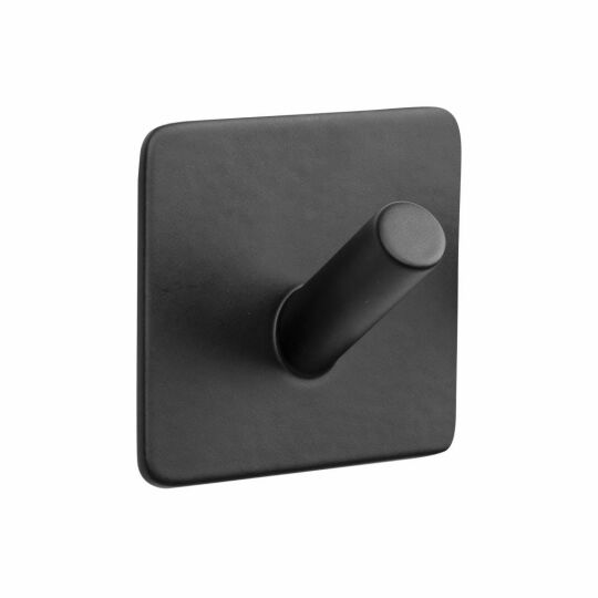 Haakje 1x vierkant 45x45mm zwart