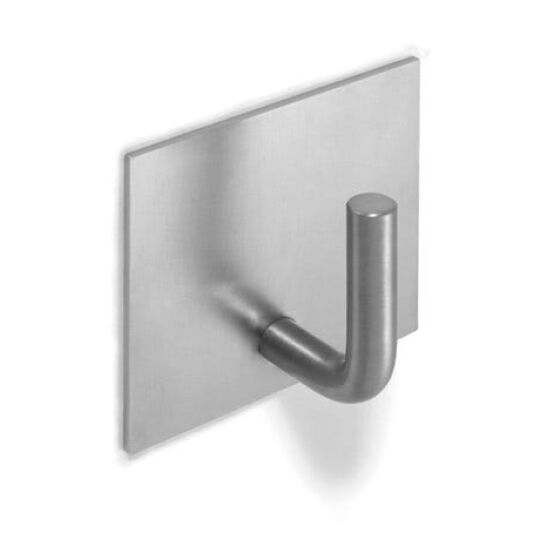 Haakje vierkante achterplaat 75mm RVS