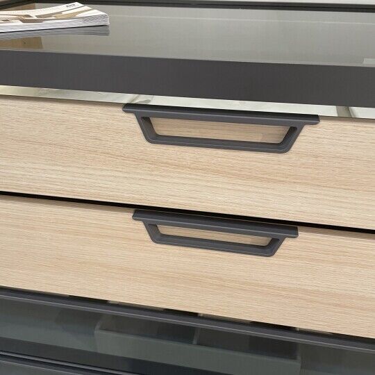 Infrees greep ovaal 35x144x188mm Antraciet