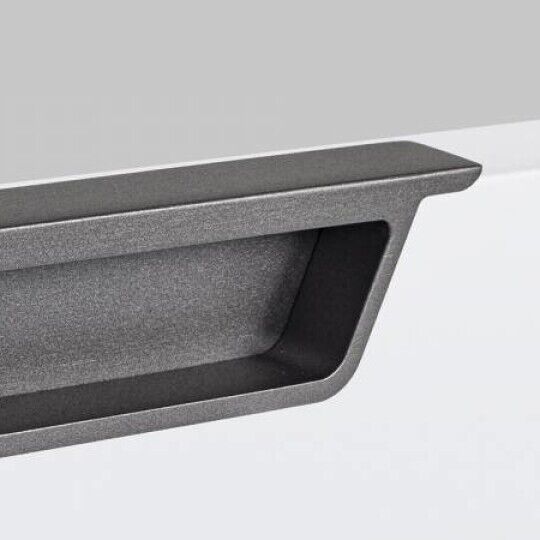 Infrees greep ovaal 35x144x188mm Antraciet