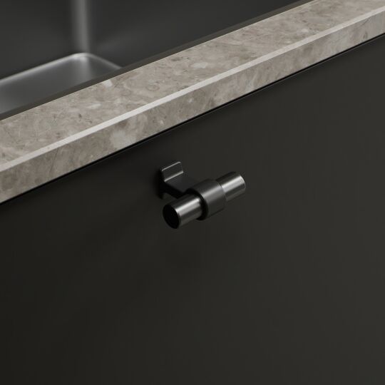 Knop Bond 20x50mm H-38,5mm Mat zwart/gun metal