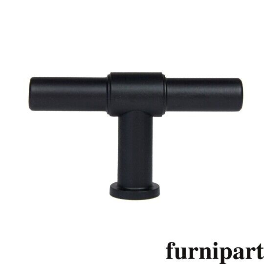 Knop Knot 75mm H-44mm mat zwart