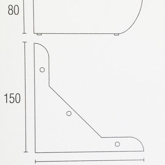 Meubelpoot 80mm aluminium zwart