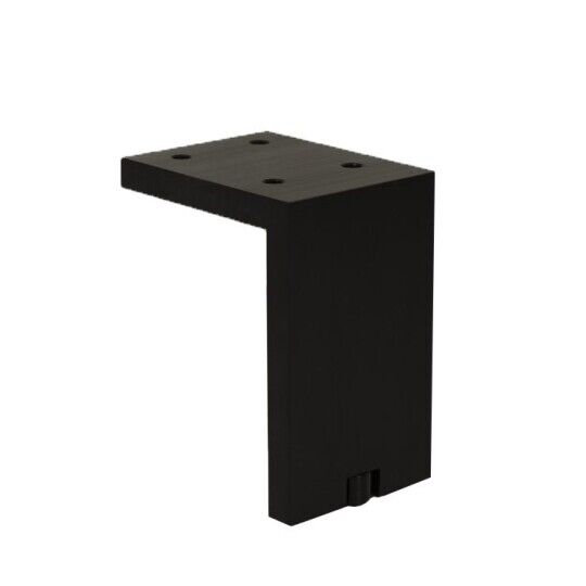 Meubelpoot Dafon Mat zwart geborsteld leverbaar in 3 hoogte maten