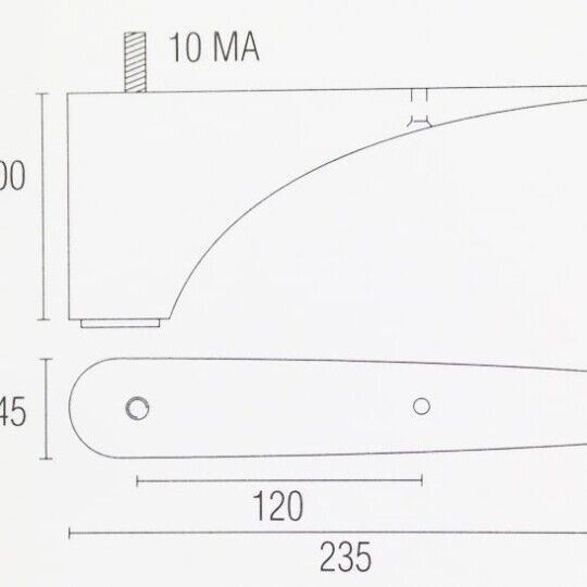 Meubelpoot gepolijst hoogte 100mm