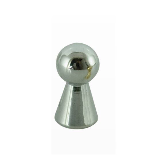 Pion knop 12mm gl.chroom