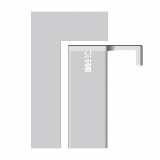 Platte infreesgreep mat zwart